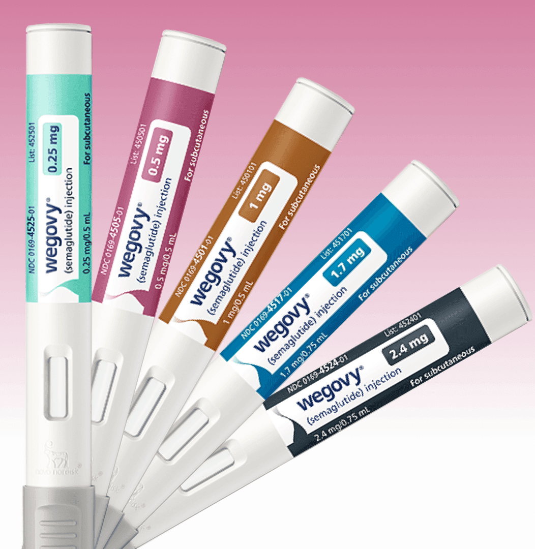 Wegovy® 6-Month Supply (.25 mg per injection. Includes 6 Wegovy pens). 1 time purchase.